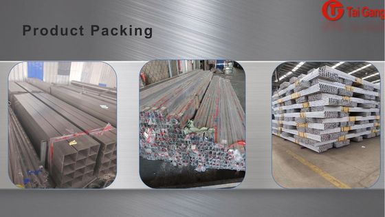 120mm 외부 지름 스테인리스 스틸 직사각형 튜브 사용자 정의 및 오래 지속 가능